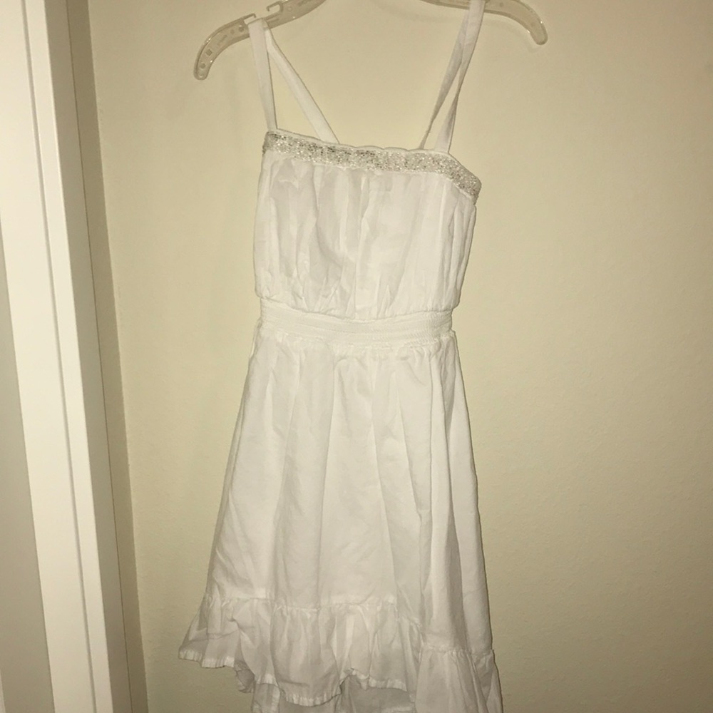 spaghetti strap white dress